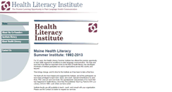 Desktop Screenshot of healthliteracyinstitute.net