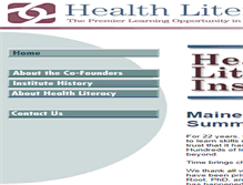 Tablet Screenshot of healthliteracyinstitute.net